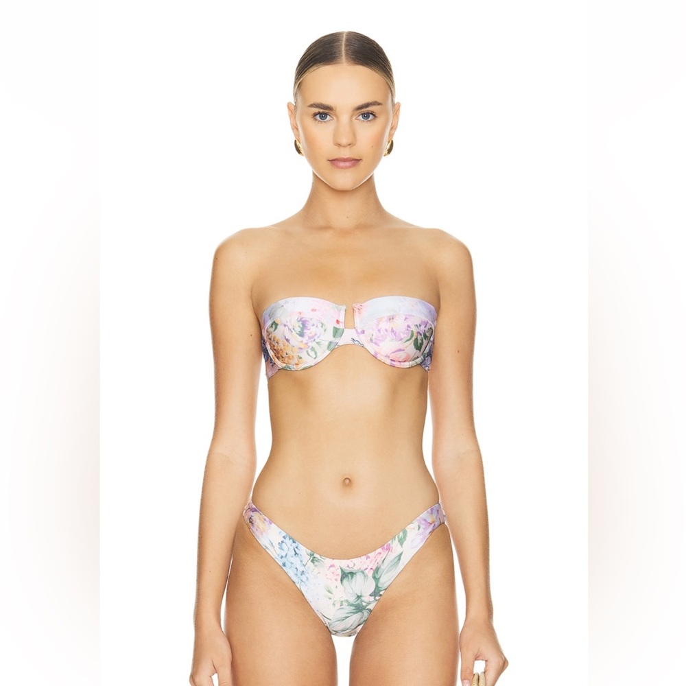 Zimmermann Halliday Balconette Bikini Top in Spliced size 1AB